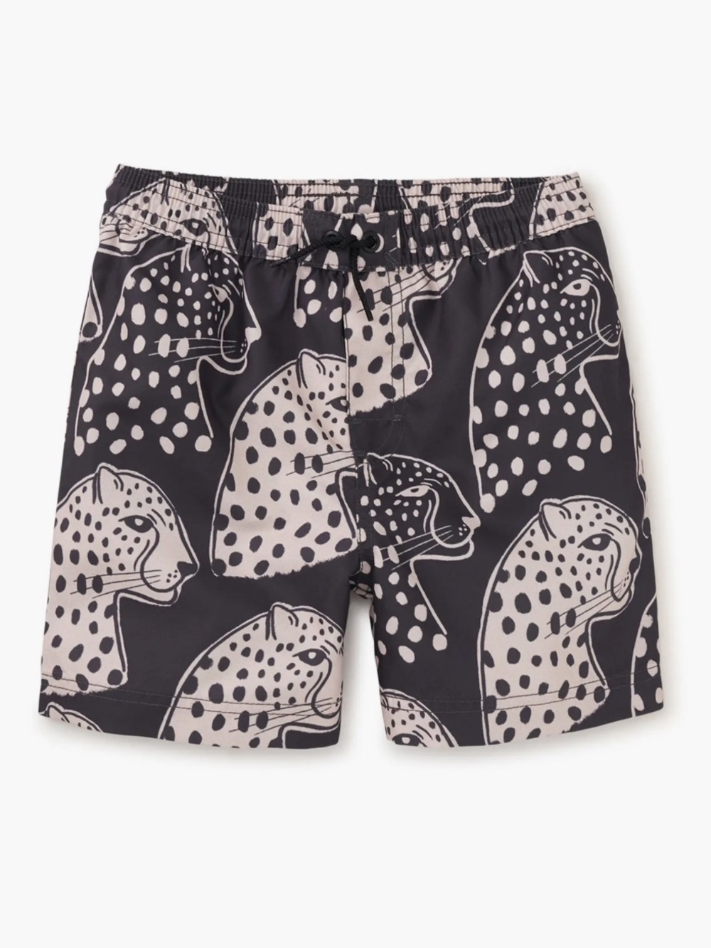 Tea Collection Mid-Length Swim Trunks, Block Print Jaguar